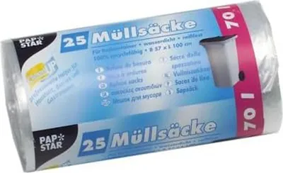 Image de PAPSTAR  19544 PAPSTAR Müllsäcke HDPE, 70 Liter, transparent
