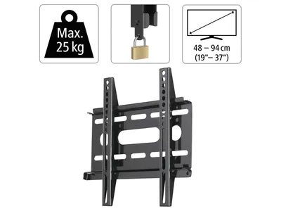 Immagine prodotto di HAMA Supporto da parete per TV *** 48-94cm (19-37'') VESA 200x200 ULTRASLIM FIX M SW 84424