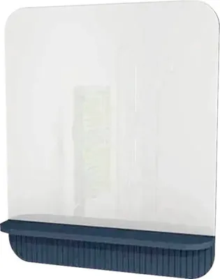 Obrázek produktu pro Zrcadlo do koupelny Devo Gloria 2.0 s modrou matnou poličkou 86 x 86 cm GL2-LUPL86-2-F103