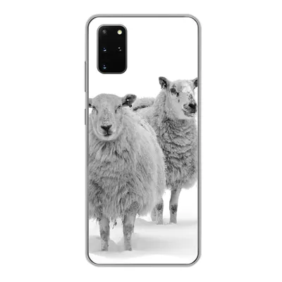 Produktbild von MuchoWow® Handyhülle Schutzhülle Hülle für Samsung Galaxy S20 Plus Schafe - Schnee - Weiß Silikon Softcase Handy Hülle - Hartschale