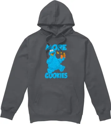 Produktbild von Sesame Street - "More Cookies" Kapuzenpullover für Herren/Damen Uni TV23108 (L) (Holzkohle)