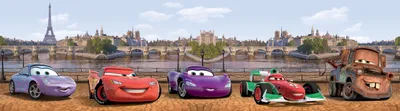 Produktbild von Disney selbstklebende Tapetenbordüre Cars Rot, Lila und Grün - 600031 - 10 x 500 cm