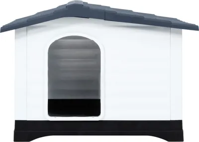 Image de vidaXL Niche pour chiens Gris 90,5x68x66 cm Polypropylène