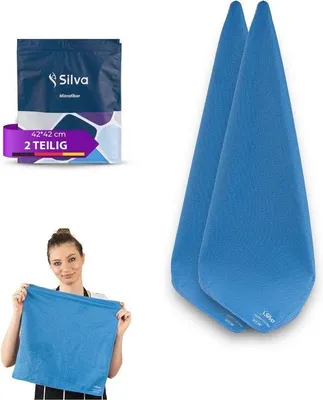 Produktbild von Mikrofaser-Reinigungstücher, 42x42 cm – Set mit 2 Stück – – Streifenfrei & fusselfrei – Für Fenster, Spiegel, Küche, Auto und Haushalt