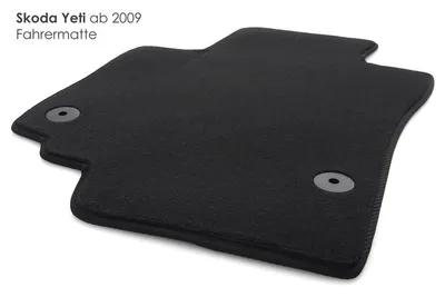 Immagine prodotto di Tappetino per Skoda Yeti (tutti) tappetino velours tappetino conducente tappetino singolo auto nero