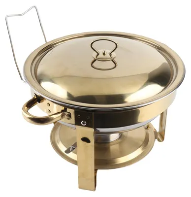 Chafing Dish 4,5 L, Edelstahl, stapelbar, belüftete Deckel