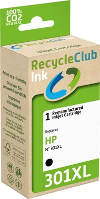 Produktbild von RecycleClub Patrone kompatibel mit HP 301 XL Schwarz K20647RC
