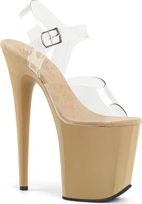 Produktbild von FLAMINGO-808 Damen Sandale von Pleaser, Transparent Beige , EU 39, US 9