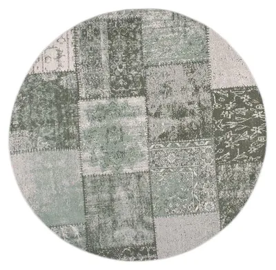 Produktbild von Teppich Patchwork Rund - Dreams Grun