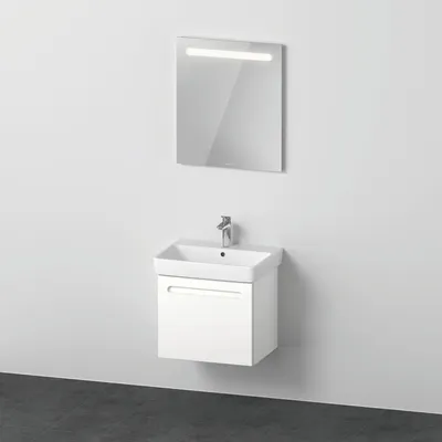 Produktbild von Badmöbel-Set DURAVIT No.1 BxHxT 60 x 200 x 45 cm Frontfarbe weiß mit Waschtisch weiß und Waschtischunterschrank Spiegel