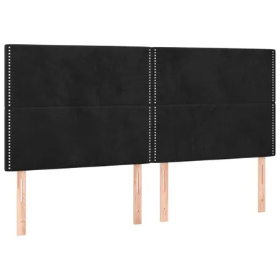 Obrázek produktu pro Čelo postele černé 180x5x118/128 cm sametové