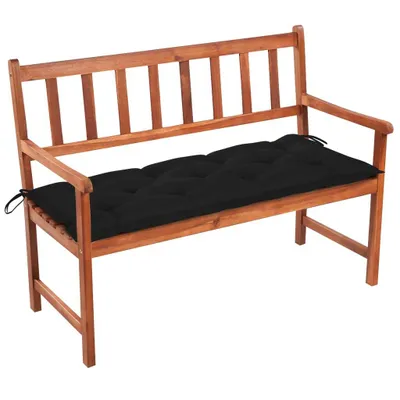 Zdjęcie produktu dla Ławka ogrodowa z poduszką, 120 cm, lite drewno akacjowe