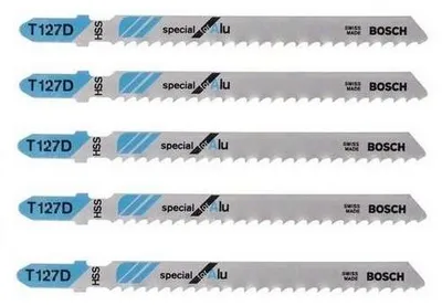 Image de Lot de 5 lames de scie sauteuse T 127 D BOSCH 2608631017 Special for Alu