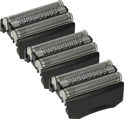 Produktbild von vhbw 3x Ersatz-Scherköpfe kompatibel mit Braun Typ 5671, 5674, 5673, 5693, 5692, 5695, 5694 Elektrorasierer, Schwarz