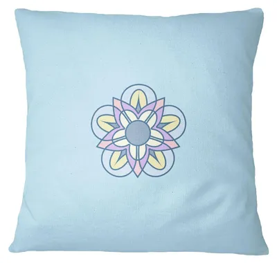 Dekokissenbezug 45x45 cm, Lichtblau, Polyester, mit Reißverschluss