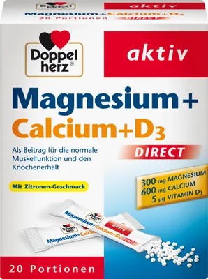 Produktbild von Doppelherz | Magnesium+Calcium+D3 | 20 Portionen