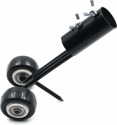 Produktbild von Unkrautstecher mit Rädern, höhenverstellbares Gartengerät für Terrasse, Einfahrt & Pflasterfugen, ergonomisch, leicht, tragbar, rückenschonend, langlebig