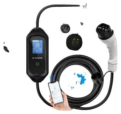 Productafbeelding van Elektrische voertuillader, 7,2 kW vermogen, intelligente app-bediening, WIT