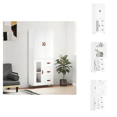 Produktbild von vidaXL Highboard Weiß 69,5x34x180 cm Holzwerkstoff -  Sideboards
