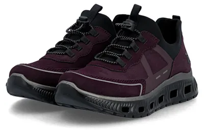 Produktbild von Rieker Damen-Slipper Brombeer-Rot-Schwarz, Farbe:rot, EU Größe:36