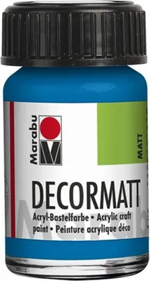 Produktbild von Decormatt Acryl - Azurblau 095 15 ml. Packung mit 5 Stück