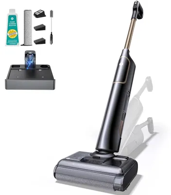 Image de X7S - Aspirateur sans fil 3-en-1 pour surfaces sèches et humides, avec fonction serpillère - Puissance d'aspiration : 20 kPa - Autonomie de la batterie : 40 minutes - Fonction plat à 180° - Nettoyage automatique - Noir