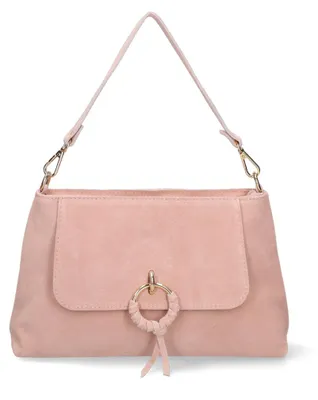 Produktbild von Damenhandtasche, Umhängetasche, aus 100% Kalbsleder, hergestellt in Italien, Farbe: Himmelblau, Modell: Bordeaux
