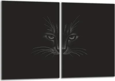 Obrázek produktu pro Sada krycích desek na sporák 2x40x52 cm Skleněný kryt varné desky, kočičí černá