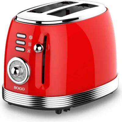 Produktbild von Sogo TOS-SS-5460, 2 Scheibe(n), Rot, Edelstahl, Niveau, 850 W, 274 mm