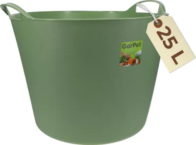 Produktbild von Flexibler Eimer Plastikkorb Wäschewanne mit Henkel 25 L Kunststoff Wäschekorb Flexibel Universeller Tragekorb Gartenkorb Mehrzweckkorb Haushaltskorb Futtereimer