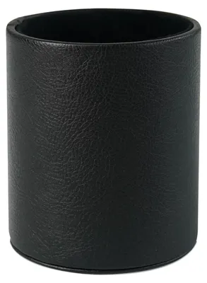 Produktbild von Runder Stiftehalter aus Kunstleder, schwarz