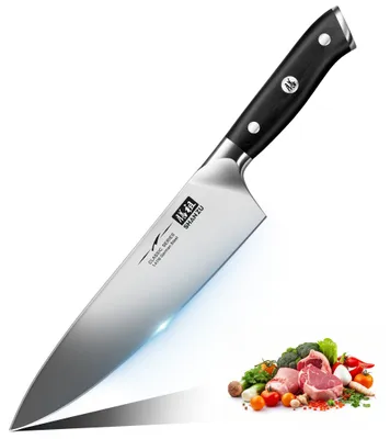 Kochmesser 20 cm, ultra-scharf, japanisch, Edelstahl, ergonomisch