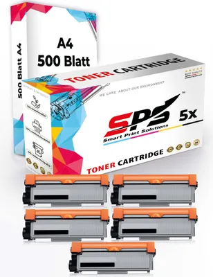 Produktbild von Druckerpapier A4 + 5x Multipack Set Kompatibel für Brother DCP-L 2520 (TN-2320) Toner-Kit Schwarz XL 5200 Seiten