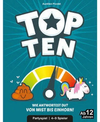 Produktbild von Partyspiel Top Ten für 4 - 9 Spieler, ab 12 Jahren,, Cocktail Games