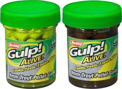 Produktbild von Berkley GULP! ALIVE® Trout Pellets Garlic 9mm - 59g Pellets, Farbe:Chartreuse