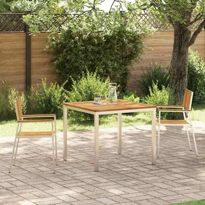 Produktbild von Möbel Garten Essgruppe 3 pcs Braun Akazie Massivholz - Gartentische 3334789