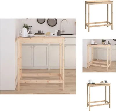 Zdjęcie produktu dla vidaXL Stół barowy 100x50x110 cm lite drewno sosnowe - Stoły do jadalni