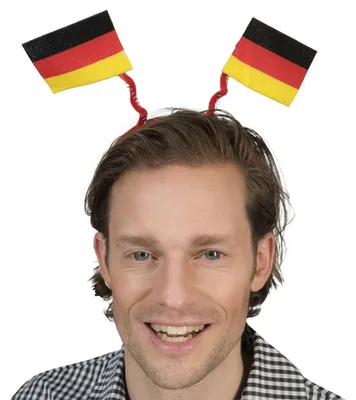 Produktbild von Deutschland Fan Artikel "Haarreif mit Fahnen"