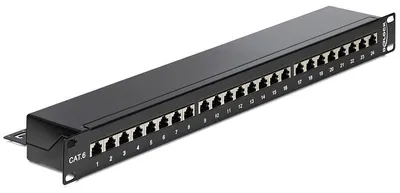 Obrázek produktu pro DeLOCK 43298, RJ-45, Černá, Instalace do racku, 1U, 483 mm, 44 mm
