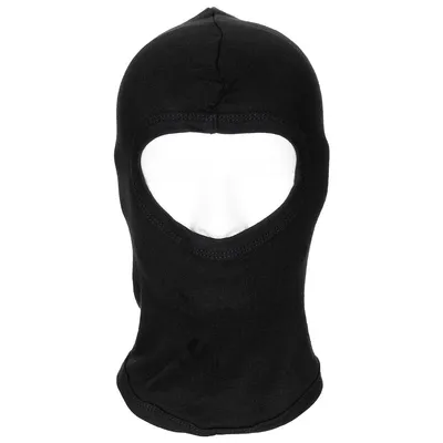 Produktbild von MFH Balaclava, 1-Loch, dünn, 100 % Baumwolle, schwarz
