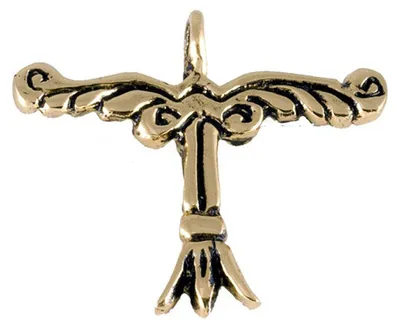 Produktbild von Wikingerschiff Anhänger Schmuck Bronze - Wikinger - 21x37 mm