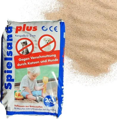Produktbild von Spielsand Plus 25 Kg 0-2 mm Nord Spielkasten Sand für Sandkasten Kinderspielsand Quarzsand Staubfrei Tierabweisend
