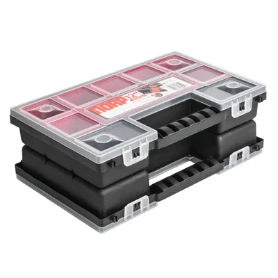 Produktbild von Sortimentskasten Kunststoff Sortimentsbox NORP12DUO Rot Sortierbox