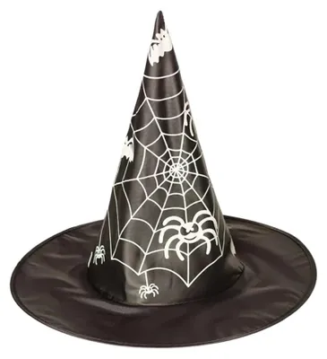 Immagine prodotto di Cappello da strega Accessorio per costume di Halloween bianco e nero 40 cm