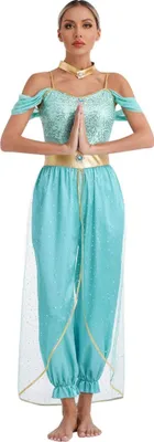 Produktbild von Elegantes Arabische Prinzessin Kostüm für Damen Gr. XL – Orientalische Märchenkleidung | Perfekt für Halloween, Fasching & Cosplay-Partys