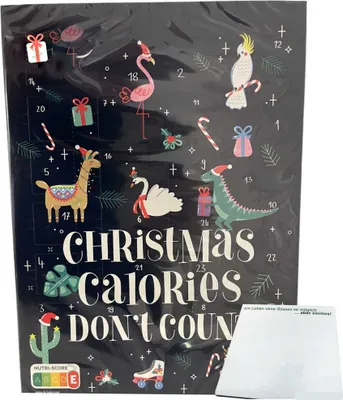 Produktbild von usy Adventskalender Sprüche "Christmas calories don´t count" (75g) plus usy Block "ohne Süsses..."