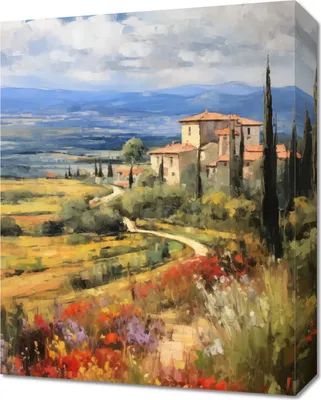 Zdjęcie produktu dla Obraz 40x50cm Toskańskie Poranne Widoki