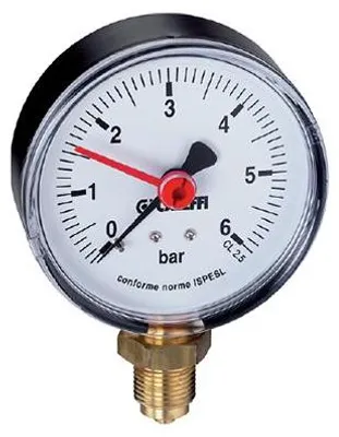 Produktbild von Manometer mit radialem Anschluss, Skala 0 bis 6 bar