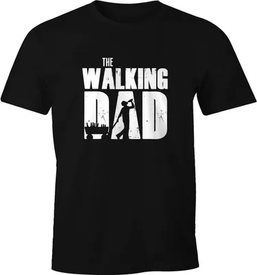 Produktbild von Herren T-Shirt The Walking Dad Bier Vatertag Geschenk Fun-Shirt Moonworks® schwarz 5XL