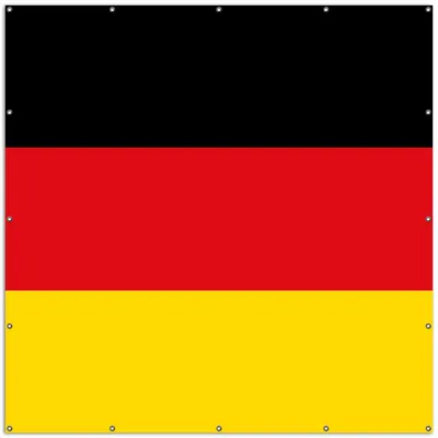 Produktbild von Wallario XXL Outdoor-Poster für Garten oder Balkon, Motiv Deutsche Flagge, in ca. 200 x 200 cm